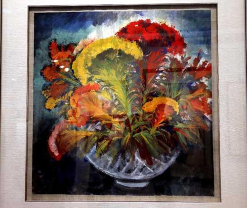 Photo taken on Oct. 6, 2012 shows a painting created by Lin Fengmian, a famous Chinese painter, at a preview of Sotheby's Autumn Sales 2012 in Hong Kong, south China. (Xinhua/Li Peng) 