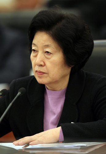 Sun Chunlan, Tianjin's top political leader and an NPC deputy. [TIAN HE / FOR CHINA DAILY]