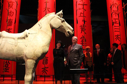 An exhibition featuring China's first emperor Qin Shi Huang and his terracotta army has kicked off in Aarhus, the second largest city in Denmark. An exhibition featuring China's first emperor Qin Shi Huang and his terracotta army has kicked off in Aarhus, the second largest city in Denmark.