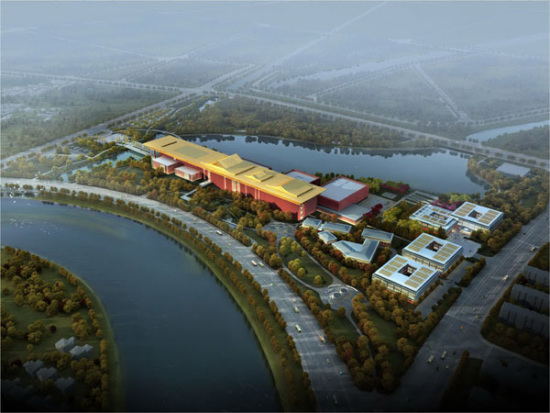 The new museum, affiliated with the Forbidden City, will cover about 125,000 square meters-including 40,000 sq meters underground-along a river and reservoir in Shangzhuang in northwest Beijing.(Photo provided to China Daily) The new museum, affiliated with the Forbidden City, will cover about 125,000 square meters-including 40,000 sq meters underground-along a river and reservoir in Shangzhuang in northwest Beijing.(Photo provided to China Daily)