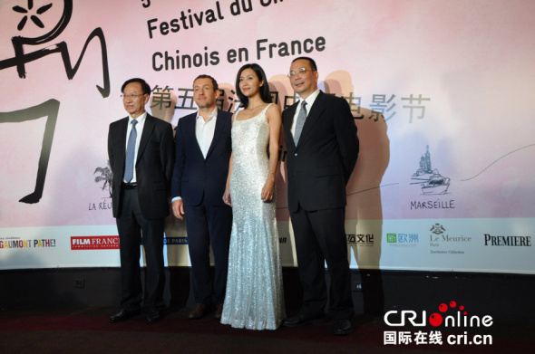The 5th Festival of Chinese Cinema in France began Monday night in Paris, with French actor Dany Boon and Chinese actress Xu Jinglei attending as guests of honor. (Photo/CCTV) The 5th Festival of Chinese Cinema in France began Monday night in Paris, with French actor Dany Boon and Chinese actress Xu Jinglei attending as guests of honor. (Photo/CCTV)