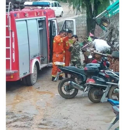 Firefighters were caught taking selfies during an emergency. Firefighters were caught taking selfies during an emergency.