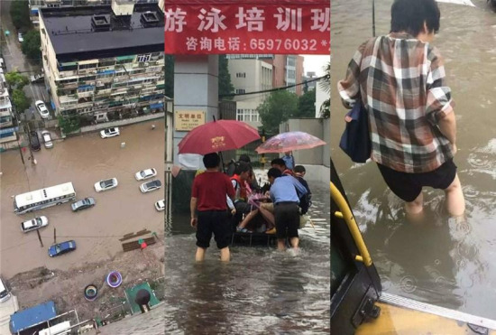 City roads are flooded on June 17 as heavy downpour continues to pound the city under the influence of a plum rain belt.(Photo/Shanghai Daily) City roads are flooded on June 17 as heavy downpour continues to pound the city under the influence of a plum rain belt.(Photo/Shanghai Daily)