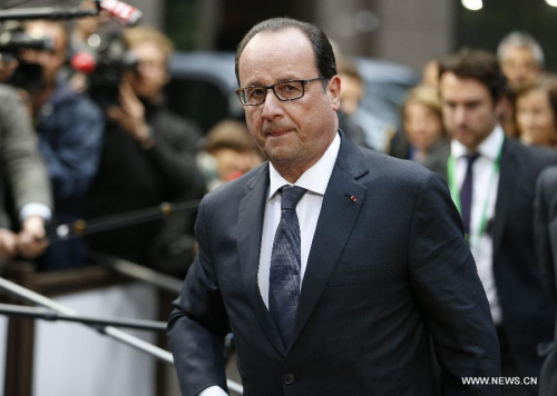 French President Francois Hollande arrives for an emergency Eurozone Summit on Greece at the European Council in Brussels, capital of Belgium, June 22, 2015. (photo: Xinhua/Ye Pingfan) French President Francois Hollande arrives for an emergency Eurozone Summit on Greece at the European Council in Brussels, capital of Belgium, June 22, 2015. (photo: Xinhua/Ye Pingfan)