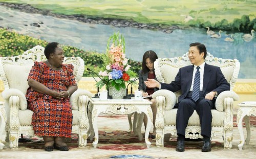 Chinese Vice President Li Yuanchao (R) meets with Gertrude Mongella, secretary-general of the Fourth World Conference on Women, in Beijing, capital of China, July 28, 2015. (Xinhua/Huang Jingwen) Chinese Vice President Li Yuanchao (R) meets with Gertrude Mongella, secretary-general of the Fourth World Conference on Women, in Beijing, capital of China, July 28, 2015. (Xinhua/Huang Jingwen)