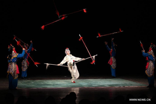 Artists from the Northern Kunqu Opera Theatre of China perform Legend of White Snake during Helsinki Festival 2015 at the Alexander Theatre in Helsinki, Finland, Aug. 26, 2015. (Photo: Xinhua/Li Jizhi) Artists from the Northern Kunqu Opera Theatre of China perform Legend of White Snake during Helsinki Festival 2015 at the Alexander Theatre in Helsinki, Finland, Aug. 26, 2015. (Photo: Xinhua/Li Jizhi)