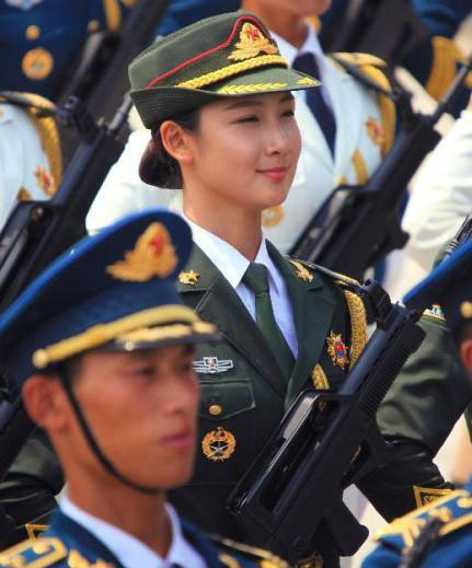 Men Jiahui in place in the marching unit of the PLA Guard of Honor. (Photo/Xinhua) Men Jiahui in place in the marching unit of the PLA Guard of Honor. (Photo/Xinhua)