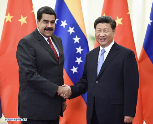 Chinese President Xi Jinping (R) meets with Venezuelan President Nicolas Maduro in Beijing, capital of China, Sept. 1, 2015. (Photo: Xinhua/Li Xueren) Chinese President Xi Jinping (R) meets with Venezuelan President Nicolas Maduro in Beijing, capital of China, Sept. 1, 2015. (Photo: Xinhua/Li Xueren)