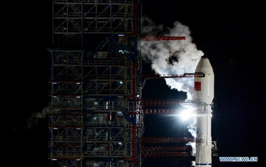 A Long March-3B carrier rocket carrying an communication technology experimental satellite prepares to be launched at the Xichang Satellite Launch Center in Xichang, southwest China's Sichuan Province, Sept. 12, 2015. The satellite will be mainly used to conduct a test on Ka frequency band in broadband communication. (Photo: Xinhua/Bai Yu) A Long March-3B carrier rocket carrying an communication technology experimental satellite prepares to be launched at the Xichang Satellite Launch Center in Xichang, southwest China's Sichuan Province, Sept. 12, 2015. The satellite will be mainly used to conduct a test on Ka frequency band in broadband communication. (Photo: Xinhua/Bai Yu)