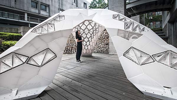 The 3D printed architectural structure VULCAN at Parkview Green. (Photo provided to chinadaily.com.cn) The 3D printed architectural structure VULCAN at Parkview Green. (Photo provided to chinadaily.com.cn)