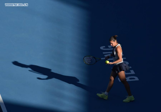Flavia Pennetta of Italy reacts during the women's singles third round match against Anastasia Pavlyuchenkova of Russia at the China Open tennis tournament in Beijing, China, Oct. 8, 2015. Pennetta lost the match 1-2. (Photo: Xinhua/Li Wen) Flavia Pennetta of Italy reacts during the women's singles third round match against Anastasia Pavlyuchenkova of Russia at the China Open tennis tournament in Beijing, China, Oct. 8, 2015. Pennetta lost the match 1-2. (Photo: Xinhua/Li Wen)