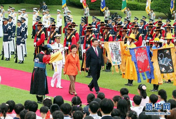 President Xi Jinping and South Korean President Park Geun-hye meet in Seoul on July 3, 2014. (Photo/Xinhua) President Xi Jinping and South Korean President Park Geun-hye meet in Seoul on July 3, 2014. (Photo/Xinhua)
