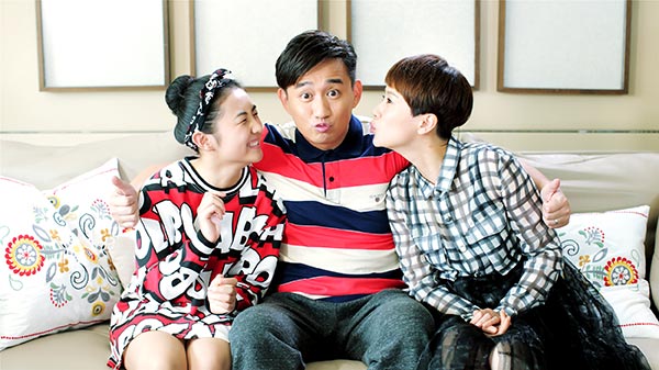 Actor Huang Lei (center) and actress Hai Qing (right). (Photo provided to China Daily) Actor Huang Lei (center) and actress Hai Qing (right). (Photo provided to China Daily)