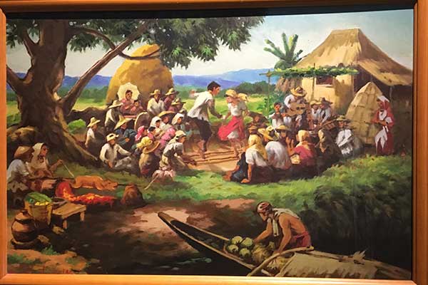 Oil painting Rural Rally from the Philippines on display. (Photo:Chinaculture.org/He Keyao) Oil painting Rural Rally from the Philippines on display. (Photo:Chinaculture.org/He Keyao)