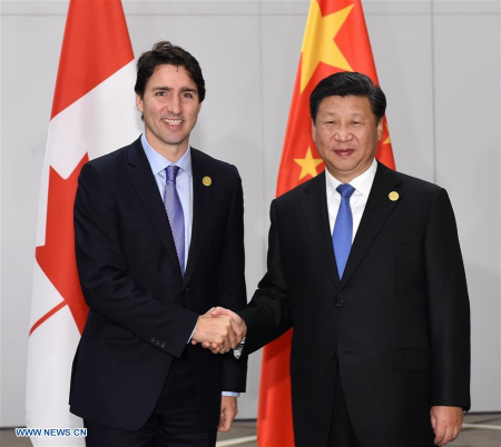 Chinese President Xi Jinping (R) meets with Canadian Prime Minister Justin Trudeau in Antalya, Turkey, Nov. 16, 2015. (Xinhua/Rao Aimin) Chinese President Xi Jinping (R) meets with Canadian Prime Minister Justin Trudeau in Antalya, Turkey, Nov. 16, 2015. (Xinhua/Rao Aimin)
