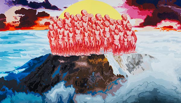 An artwork by Fang Lijun. (Photo provided to China Daily) An artwork by Fang Lijun. (Photo provided to China Daily)
