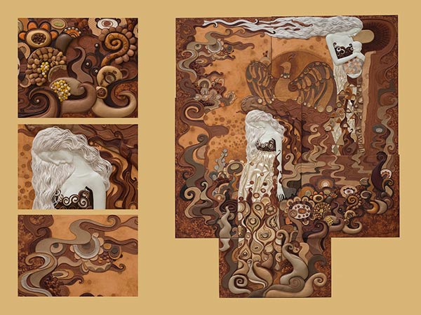 The boom of public art during China's urbanization has re-ignited artists' interest in creating frescoes. (Photo provided to China Daily) The boom of public art during China's urbanization has re-ignited artists' interest in creating frescoes. (Photo provided to China Daily)