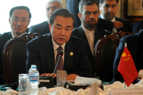 Chinese Foreign Minister Wang Yi delivers a speech at the fifth ministerial meeting of the Heart of Asia-Iatanbul Process in Islamabad, capital of Pakistan, on Dec. 9, 2015. (Xinhua/Ahmad Kamal) Chinese Foreign Minister Wang Yi delivers a speech at the fifth ministerial meeting of the Heart of Asia-Iatanbul Process in Islamabad, capital of Pakistan, on Dec. 9, 2015. (Xinhua/Ahmad Kamal)