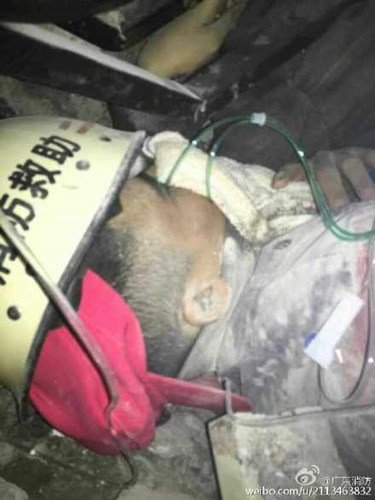 The survivor surnamed Lin is found. (Photo/Weibo) The survivor surnamed Lin is found. (Photo/Weibo)