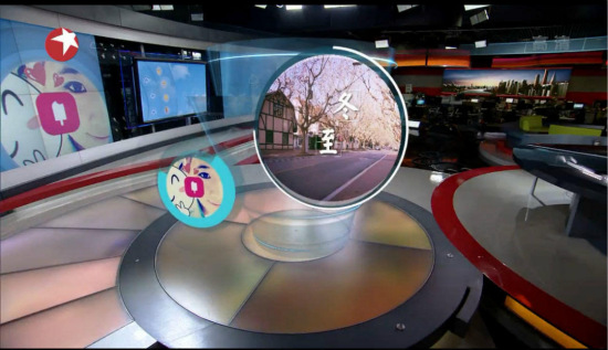 Screent of Shanghai Dragon TV's live breakfast show.