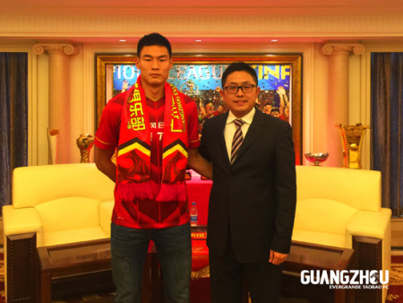 23-year-old Han Pengfei (L). (Photo/Guangzhou Evergrande) 23-year-old Han Pengfei (L). (Photo/Guangzhou Evergrande)