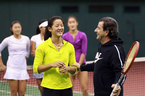 Sergio Sabadello, who coached 14-time major winner Rafael Nadal, teaches China's most promising talents in Beijing in January. (Photo: China Daily/Zou Hong) Sergio Sabadello, who coached 14-time major winner Rafael Nadal, teaches China's most promising talents in Beijing in January. (Photo: China Daily/Zou Hong)