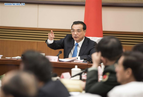 Chinese Premier Li Keqiang presides over a symposium to solicit opinions from leaders of non-Communist political parties, officials of the All-China Federation of Industry and Commerce, and prominent figures without party affiliation on the draft of an annual government work report and the country's 13th five-year plan for 2016-2020, in Beijing, capital of China, Jan. 25, 2016. (Photo: Xinhua/Li Xueren) Chinese Premier Li Keqiang presides over a symposium to solicit opinions from leaders of non-Communist political parties, officials of the All-China Federation of Industry and Commerce, and prominent figures without party affiliation on the draft of an annual government work report and the country's 13th five-year plan for 2016-2020, in Beijing, capital of China, Jan. 25, 2016. (Photo: Xinhua/Li Xueren)