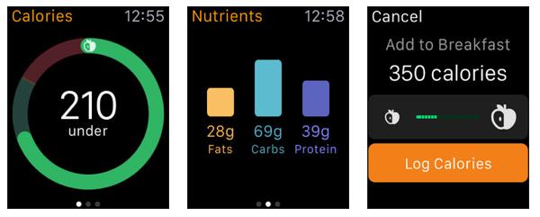 Screenshots show the user interfaces of Lose It on the Apple Watch. (Photo/chinadaily.com.cn) Screenshots show the user interfaces of Lose It on the Apple Watch. (Photo/chinadaily.com.cn)