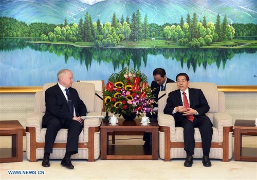 Chinese Public Security Minister Guo Shengkun (1st R) meets with Yevgeniy Sysoyev, the new head of the Shanghai Cooperation Organization Regional Anti-Terrorist Structure, in Beijing, capital of China, Feb. 5, 2016.(Photo: Xinhua/Zhang Ling) Chinese Public Security Minister Guo Shengkun (1st R) meets with Yevgeniy Sysoyev, the new head of the Shanghai Cooperation Organization Regional Anti-Terrorist Structure, in Beijing, capital of China, Feb. 5, 2016.(Photo: Xinhua/Zhang Ling)