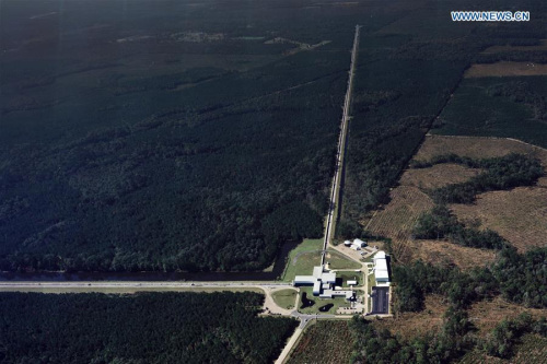 File photo shows the Laser Interferometer Gravitational-wave Observatory (LIGO) in Livingston, Louisiana, the United States. U.S. scientists said Thursday they have detected the existence of gravitational waves, which were predicted by Albert Einstein's theory of general relativity 100 years ago. (Xinhua/Caltech/MIT/LIGO Lab) File photo shows the Laser Interferometer Gravitational-wave Observatory (LIGO) in Livingston, Louisiana, the United States. U.S. scientists said Thursday they have detected the existence of gravitational waves, which were predicted by Albert Einstein's theory of general relativity 100 years ago. (Xinhua/Caltech/MIT/LIGO Lab)