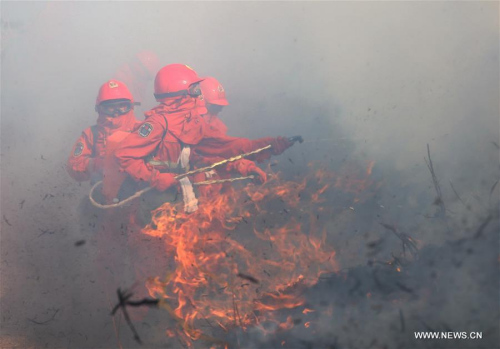 Soldiers take part in a fire drill at a forest zone in Xixiang Township, Xichang City of southwest China's Sichuan Province, Feb. 16, 2016. (Xinhua/Cheng Xueli) Soldiers take part in a fire drill at a forest zone in Xixiang Township, Xichang City of southwest China's Sichuan Province, Feb. 16, 2016. (Xinhua/Cheng Xueli)