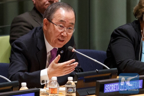 UN Secretary-General Ban Ki-moon briefs member states on the April 22 2016 High-level signing ceremony for the Paris Agreement (COP21) at the UN headquarters in New York, Feb. 17, 2016. (Xinhua/Li Muzi) UN Secretary-General Ban Ki-moon briefs member states on the April 22 2016 High-level signing ceremony for the Paris Agreement (COP21) at the UN headquarters in New York, Feb. 17, 2016. (Xinhua/Li Muzi)