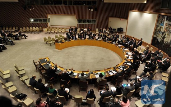 The UN Security Council vote on a resolution regarding the nuclear test of the Democratic People's Republic of Korea (DPRK), at the UN headquarters in New York, the United States, on March 7, 2013. (Xinhua/Photo) The UN Security Council vote on a resolution regarding the nuclear test of the Democratic People's Republic of Korea (DPRK), at the UN headquarters in New York, the United States, on March 7, 2013. (Xinhua/Photo)