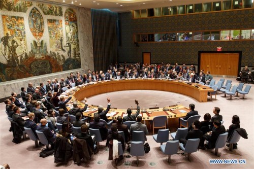 Photo taken on March 2, 2016 shows the United Nations Security Council approves new resolution on the Democratic People's Republic of Korea (DPRK), at the UN headquarters in New York, the United States. The UN Security Council adopted a resolution on Wednesday to impose sanctions on the Democratic People's Republic of Korea (DPRK) in order to curb the country's nuclear and missile programs. (Photo: Xinhua/Li Muzi) Photo taken on March 2, 2016 shows the United Nations Security Council approves new resolution on the Democratic People's Republic of Korea (DPRK), at the UN headquarters in New York, the United States. The UN Security Council adopted a resolution on Wednesday to impose sanctions on the Democratic People's Republic of Korea (DPRK) in order to curb the country's nuclear and missile programs. (Photo: Xinhua/Li Muzi)