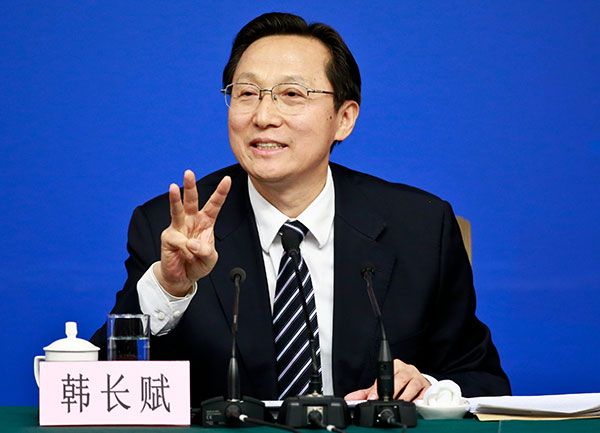 Han Changfu, minister of agriculture. CHINA DAILY