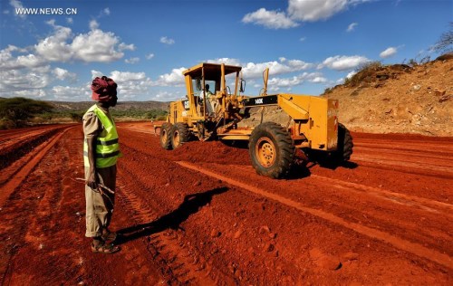 Construction machines work on the Turbi-Moyale road in Kenya's northern county of Marsabit, March 5, 2016. (Photo: Xinhua/Zhou Xiaoxiong) Construction machines work on the Turbi-Moyale road in Kenya's northern county of Marsabit, March 5, 2016. (Photo: Xinhua/Zhou Xiaoxiong)