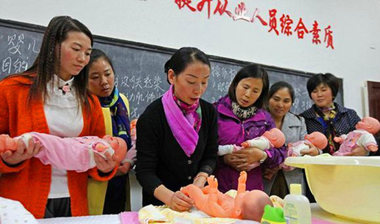 The nursery industry booms as China’s two-child policy comes into effect. Pictured is a nursery training course in Ningbo, East China’s Zhejiang Province. (Photo/People.cn) The nursery industry booms as China’s two-child policy comes into effect. Pictured is a nursery training course in Ningbo, East China’s Zhejiang Province. (Photo/People.cn)