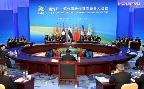 Chinese Premier Li Keqiang (C Back) chairs the 1st Lancang-Mekong Cooperation Leaders' Meeting in Sanya, south China's Hainan Province, March 23, 2016. (Xinhua/Rao Aimin) Chinese Premier Li Keqiang (C Back) chairs the 1st Lancang-Mekong Cooperation Leaders' Meeting in Sanya, south China's Hainan Province, March 23, 2016. (Xinhua/Rao Aimin)