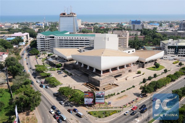 The Ghana National Theater in Accra, capital of Ghana on Sept. 15, 2014. (Xinhua File Photo/Lin Xiaowei) The Ghana National Theater in Accra, capital of Ghana on Sept. 15, 2014. (Xinhua File Photo/Lin Xiaowei)