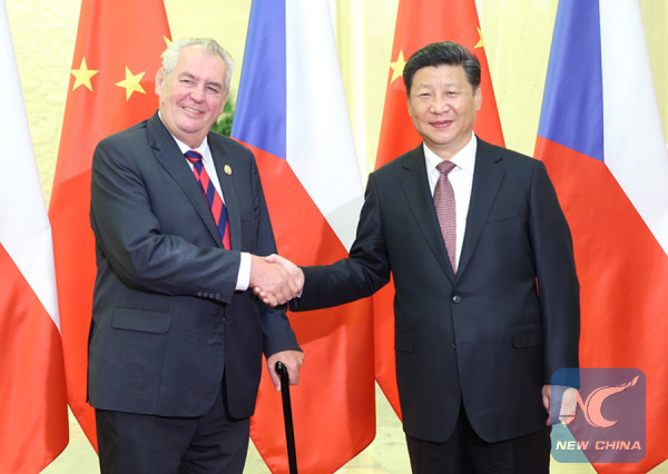 Chinese President Xi Jinping (R) meets with Czech President Milos Zeman in Beijing, capital of China, Sept. 4, 2015. (Xinhua/Yao Dawei) Chinese President Xi Jinping (R) meets with Czech President Milos Zeman in Beijing, capital of China, Sept. 4, 2015. (Xinhua/Yao Dawei)