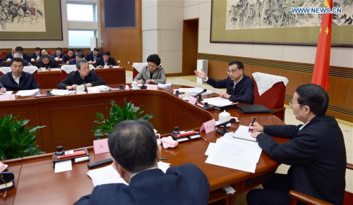 Chinese PremierLi Keqiangpresides over a symposium to discuss the nation's economic situation with the heads of several major provincial regions, in Beijing, capital of China, April 11, 2016. Chinese Vice PremierZhang Gaolialso attended the symposium. (Xinhua/Zhang Duo) Chinese PremierLi Keqiangpresides over a symposium to discuss the nation's economic situation with the heads of several major provincial regions, in Beijing, capital of China, April 11, 2016. Chinese Vice PremierZhang Gaolialso attended the symposium. (Xinhua/Zhang Duo)