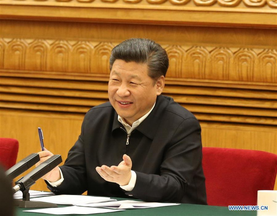 Chinese President Xi Jinping, also head of the central Internet security and informatization leading group, presides over a symposium on cyberspace security and informatization in Beijing, capital of China, April 19, 2016. (Photo: Xinhua/Ma Zhancheng)
