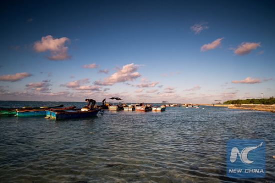 This photo taken on Dec. 11, 2015 shows uniquely beautiful winter scenery of the Zhaoshu Island in theSouth China Sea. (Xinhua file photo/Zhao Yingquan) This photo taken on Dec. 11, 2015 shows uniquely beautiful winter scenery of the Zhaoshu Island in theSouth China Sea. (Xinhua file photo/Zhao Yingquan)