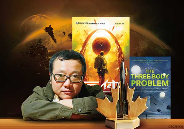 Chinese writer Liu Cixin is the first Asian author to win the Hugo Award. (Photo provided to China Daily) Chinese writer Liu Cixin is the first Asian author to win the Hugo Award. (Photo provided to China Daily)