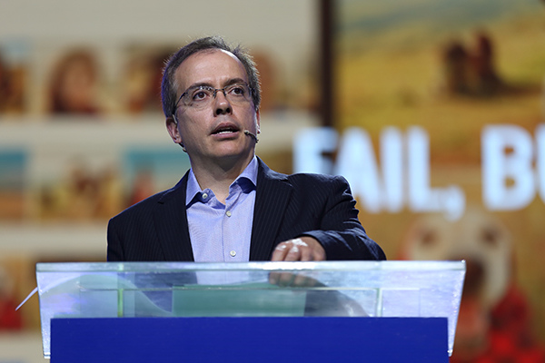 Daniel Alegre, president of Google Inc's Global Partnerships, speaks during the "Thought Leader" session of the ongoing Global Mobile Internet Conference (GMIC) held on Thursday in Beijing. Daniel Alegre, president of Google Inc's Global Partnerships, speaks during the "Thought Leader" session of the ongoing Global Mobile Internet Conference (GMIC) held on Thursday in Beijing.
