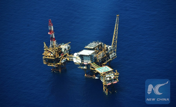 An aerial photo taken on Sept. 25, 2015 from a seaplane of Hainan Maritime Safety Administration shows the Yacheng 13-1 drilling rig during a patrol in South China Sea.(Xinhua file photo/Zhao Yingquan) An aerial photo taken on Sept. 25, 2015 from a seaplane of Hainan Maritime Safety Administration shows the Yacheng 13-1 drilling rig during a patrol in South China Sea.(Xinhua file photo/Zhao Yingquan)