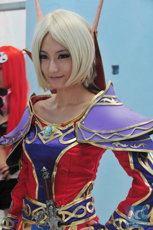 A young Chinese woman poses as a character in the online game World of Warcraft at a cosplay competition in Guiyang, Guizhou province on Aug. 7, 2010. (Photo: Xinhua/Ou Dongqu) A young Chinese woman poses as a character in the online game World of Warcraft at a cosplay competition in Guiyang, Guizhou province on Aug. 7, 2010. (Photo: Xinhua/Ou Dongqu)