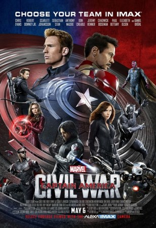 Poster of Captain America: Civil War. Poster of Captain America: Civil War.