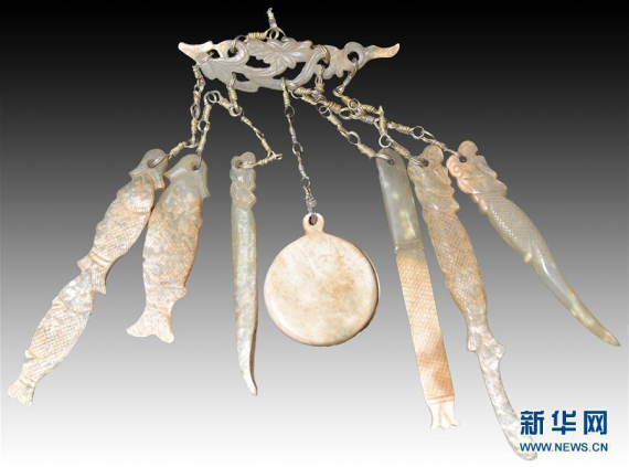 File photo of jade ornaments found at the Liao Dynasty Noble Consort tombs in Inner Mongolia Autonomous Region. (Photo/Xinhua) File photo of jade ornaments found at the Liao Dynasty Noble Consort tombs in Inner Mongolia Autonomous Region. (Photo/Xinhua)