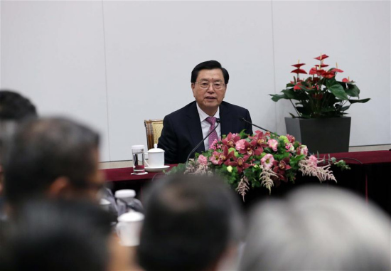 Zhang Dejiang, chairman of the Standing Committee of China's National People's Congress, visits the headquarters of the government of Hong Kong Special Administrative Region (SAR) in Hong Kong, south China, May 17, 2016. (Photo: Xinhua/Liu Weibing) Zhang Dejiang, chairman of the Standing Committee of China's National People's Congress, visits the headquarters of the government of Hong Kong Special Administrative Region (SAR) in Hong Kong, south China, May 17, 2016. (Photo: Xinhua/Liu Weibing)